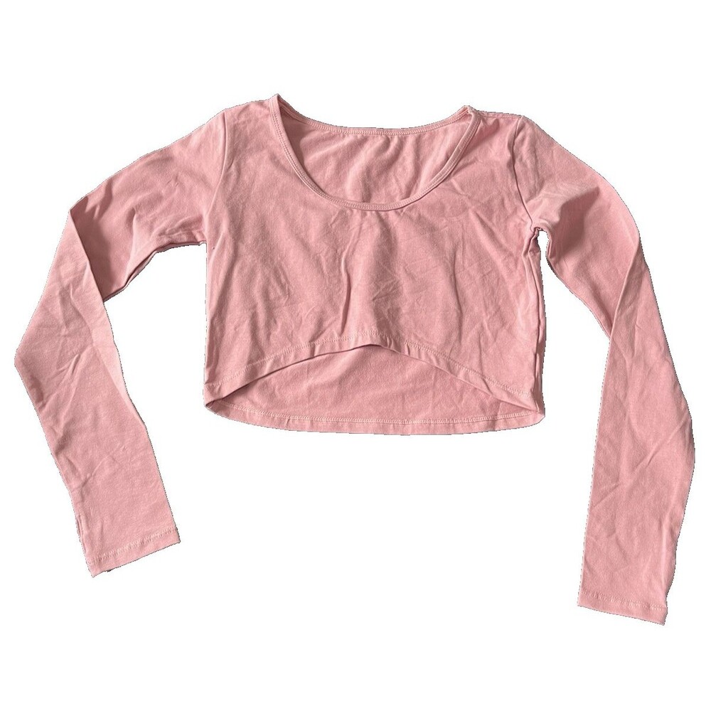 Daydance Women Wrap Dance Sweater Pink Soft Ballet Warm Up Jacket Long Sleeve M